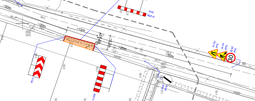 tymczasowa projekt budowa zjazdu